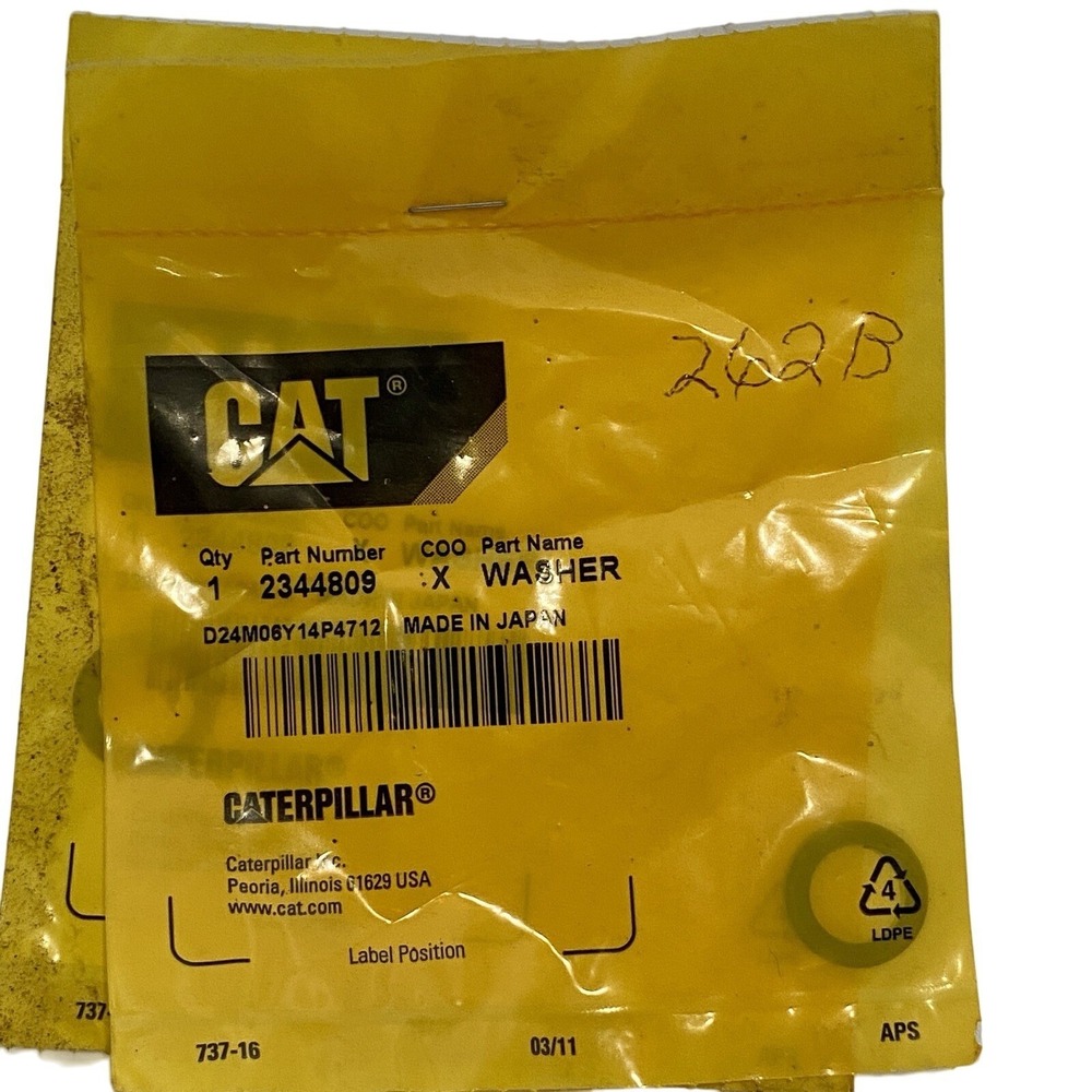 Caterpillar Washer Set of 2‎ Part # 2344809